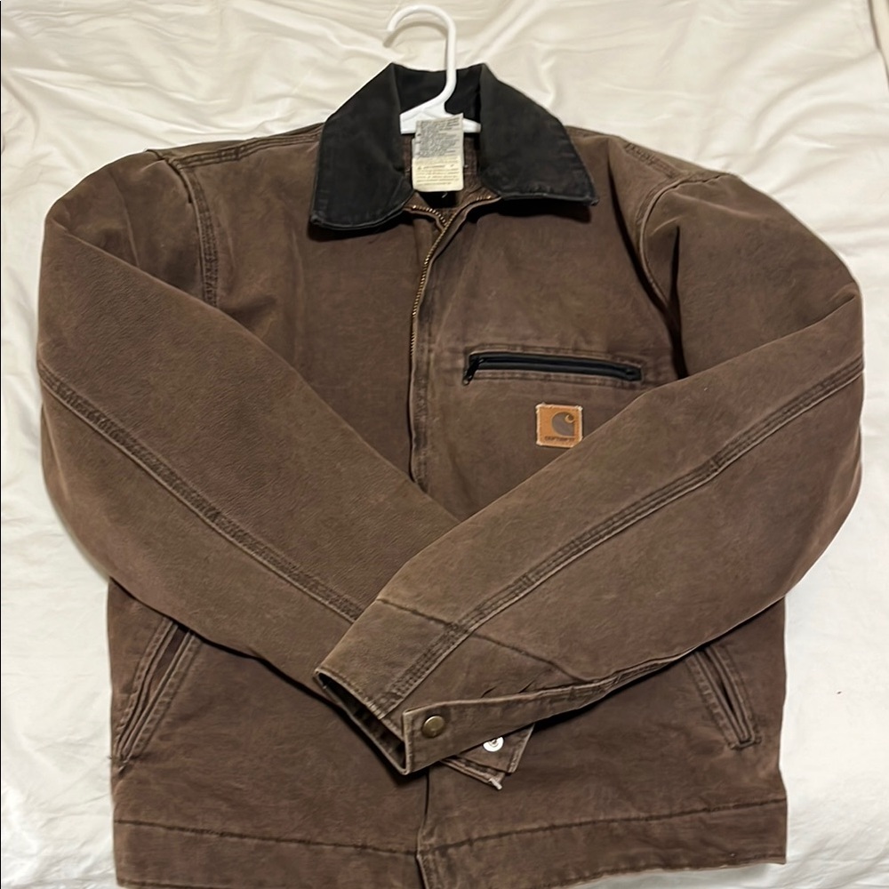 Carhartt Brown Jacket with Black Collar